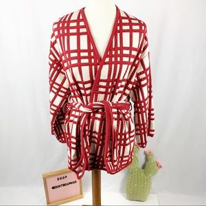 New Zara Plaid Kimono (Sz: M)